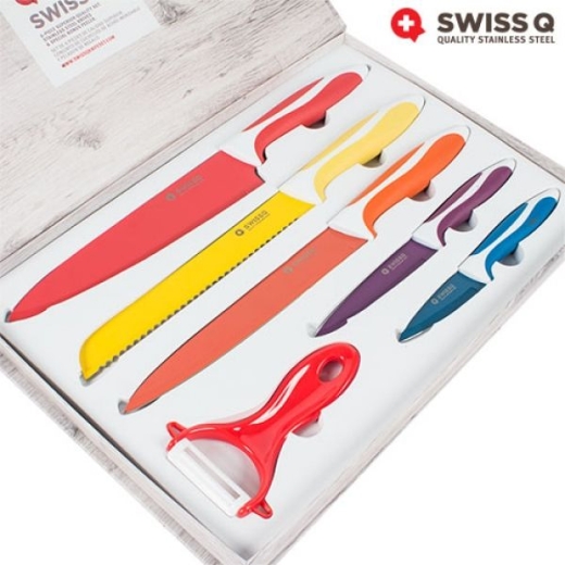 Set mit 6 keramikbeschichteten Messer &quote;Swiss Q&quote;