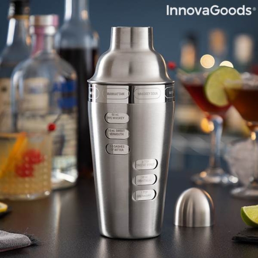 Cocktail-Shaker mit integrierten Cocktail-Rezepten