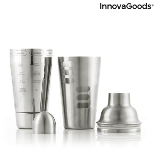 Cocktail-Shaker mit integrierten Cocktail-Rezepten