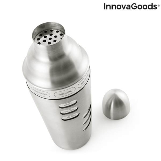 Cocktail-Shaker mit integrierten Cocktail-Rezepten