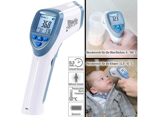 2in1 Infrarot-Stirn- & Oberflächen-Thermometer