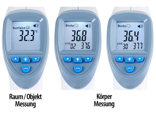2in1 Infrarot-Stirn- & Oberflächen-Thermometer