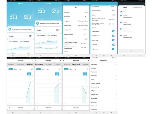 3-fach WLAN-Sensor für Temperatur, Luftfeuchtigkeit und Helligkeit, inklusive APP