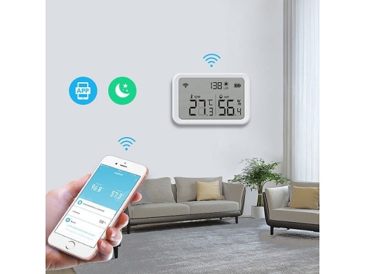 3-fach WLAN-Sensor für Temperatur, Luftfeuchtigkeit und Helligkeit, inklusive APP