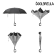 Coolbrella - umgekehrt zusammenklappbarer Regenschirm